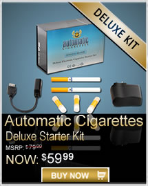 Automatic Cigarettes deluxe electronic cigarette starter kit - Only $59.99.